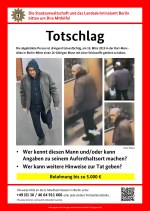 Plakat Toschlag Berlin 18.03.2019