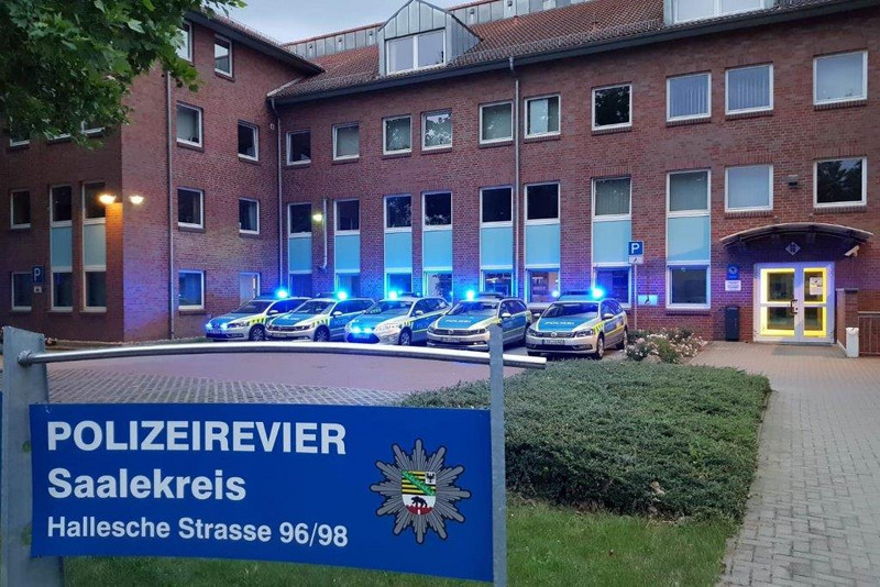 Gebäude des Polizeireviers Saalekreis in Merseburg