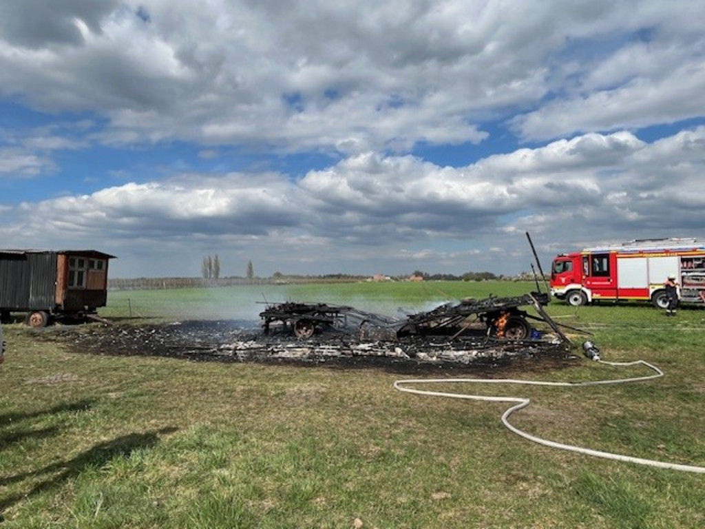 Brand Wohnwagen