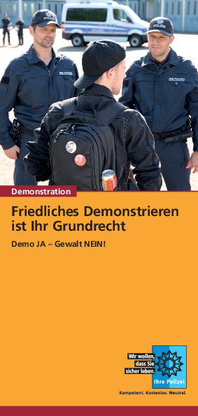 Flyer "Demo JA - Gewalt NEIN"